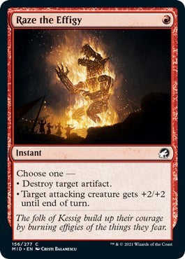 Raze the Effigy (MID) #156 Common (Lightly Played) Innistrad: Midnight Hunt Magic: 2021