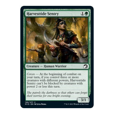Harvesttide Sentry (MID) #186 Common (Lightly Played) Innistrad: Midnight Hunt Magic: The Gathering: 2021