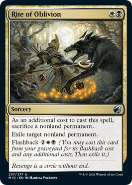 Rite of Oblivion (MID) #237 Uncommon (Lightly Played) Innistrad: Midnight Hunt Magic: The Gathering: 2021
