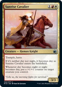 Sunrise Cavalier (MID) #244 Uncommon (Lightly Played) Innistrad: Midnight Hunt Magic: The Gathering: 2021