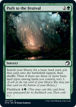 Path to the Festival (MID) #191 Common (Lightly Played) Innistrad: Midnight Hunt Magic: The Gathering: 2021
