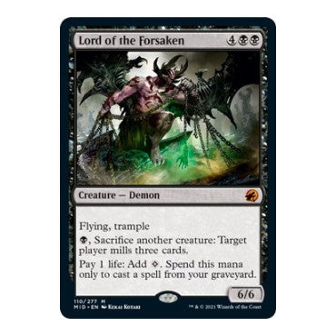 Lord of the Forsaken (MID) #110 Mythic Rare (Lightly Played) Innistrad: Midnight Hunt Magic: The Gathering: 2021