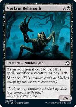 Morkrut Behemoth (MID) #114 Common (Lightly Played) Innistrad: Midnight Hunt Magic: The Gathering: 2021