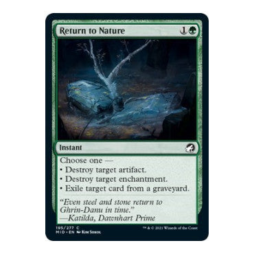 Return to Nature (MID) #195 Common Innistrad: Midnight Hunt Magic: The Gathering: 2021