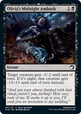Olivias Midnight Ambush (MID) #118 Common (Lightly Played) Innistrad: Midnight Hunt Magic: The Gathering: 2021