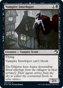 Vampire Interloper (MID) #125 Common (Lightly Played) Innistrad: Midnight Hunt Magic: 2021