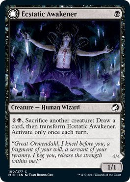 Ecstatic Awakener (MID) #100 Common (Lightly Played) Innistrad: Midnight Hunt Magic: The Gathering: 2021
