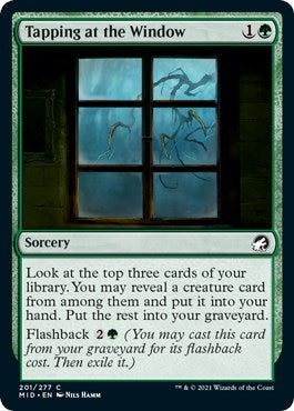 Tapping at the Window (MID) #201 Common (Lightly Played) Innistrad: Midnight Hunt Magic: The Gathering: 2021