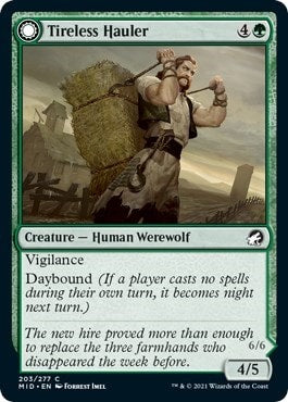 Tireless Hauler (MID) #203 Common (Lightly Played) Innistrad: Midnight Hunt Magic: The Gathering: 2021