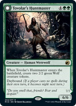 Tovolars Huntmaster (MID) #204 Rare (Near Mint) Innistrad: Midnight Hunt Magic: The Gathering: 2021