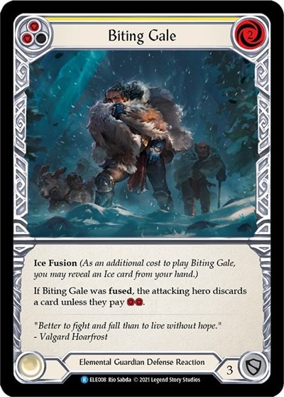 Biting Gale Yellow (ELE) #ELE008 Rare Tales of Aria Flesh and Blood TCG: 2021