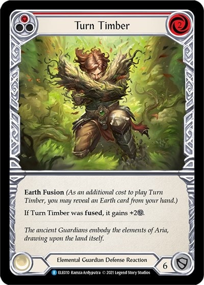 Turn Timber Red (ELE) #ELE010 Rare (Unlimited Edition Normal Lightly Played) Tales of Aria Flesh and Blood TCG: 2021