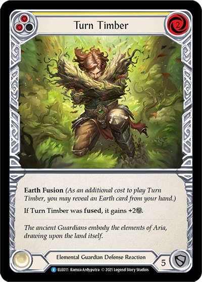 Turn Timber Yellow (ELE) #ELE011 Rare (Unlimited Edition Normal Lightly Played) Tales of Aria Flesh and Blood TCG: 2021