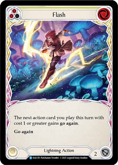 Flash Yellow (ELE) #ELE178 Rare (1st Edition Normal Lightly Played) Tales of Aria Flesh and Blood TCG: 2021