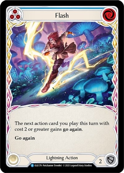 Flash Blue (ELE) #ELE179 Rare (Unlimited Edition Normal Lightly Played) Tales of Aria Flesh and Blood TCG: 2021