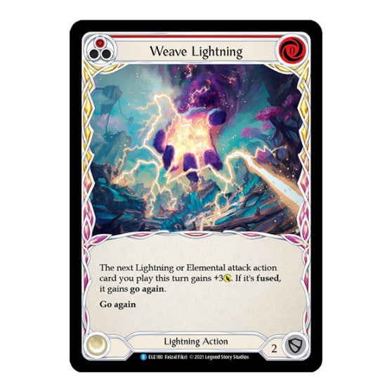 Weave Lightning (Red) (ELE) #ELE180 Rare Tales of Aria Flesh and Blood TCG: 2021