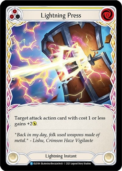 Lightning Press Yellow (ELE) #ELE184 Rare (Unlimited Edition Normal Lightly Played) Tales of Aria Flesh and Blood TCG: 2021