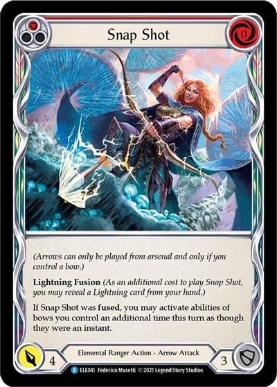 Snap Shot Red (ELE) #ELE041 Rare (Unlimited Edition Normal Lightly Played) Tales of Aria Flesh and Blood TCG: 2021