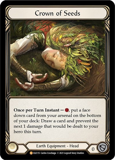 Crown of Seeds (ELE) #ELE115 Legendary (Unlimited Edition Rainbow Foil Near Mint) Tales of Aria Flesh and Blood TCG: 2021