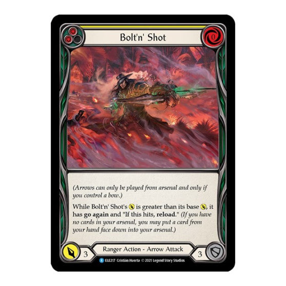 Bolt'n' Shot (Yellow) (ELE) #ELE217 Rare Tales of Aria Flesh and Blood TCG: 2021