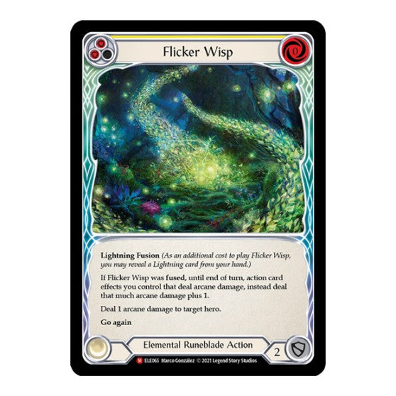 Flicker Wisp (ELE) #ELE065 Majestic (Unlimited Edition Normal Lightly Played) Tales of Aria Flesh and Blood TCG: 2021