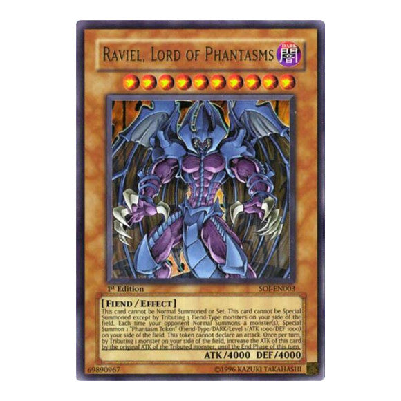 Raviel, Lord of Phantasms (SOI) #SOI-EN003 Ultra Rare (Unlimited Damaged) Shadow of Infinity YuGiOh: 2006