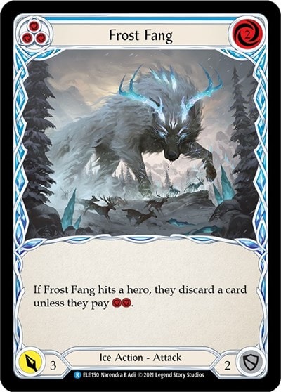 Frost Fang Blue (ELE) #ELE150 Rare (Unlimited Edition Rainbow Foil Lightly Played) Tales of Aria Flesh and Blood TCG: 2021
