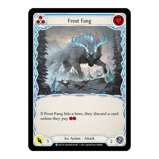 Frost Fang (Blue) (ELE) #ELE150 Rare (Unlimited Edition Rainbow Foil Lightly Played) Tales of Aria Flesh and Blood TCG: 2021