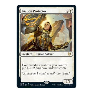 Bastion Protector (MIC) #80 Rare (Lightly Played) Commander: Innistrad: Midnight Hunt Magic: The Gathering: 2021