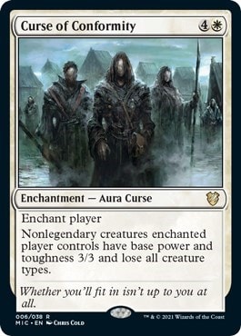 Curse of Conformity (MIC) #6 Rare (Lightly Played) Commander: Innistrad: Midnight Hunt Magic: The Gathering: 2021