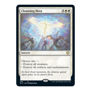 Cleansing Nova (MIC) #82 Rare (Near Mint) Commander: Innistrad: Midnight Hunt Magic: The Gathering: 2021