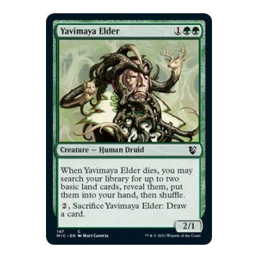 Yavimaya Elder (MIC) #147 Common (Lightly Played) Commander: Innistrad: Midnight Hunt Magic: The Gathering: 2021