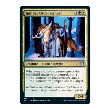 Juniper Order Ranger (MIC) #153 Uncommon (Lightly Played) Commander: Innistrad: Midnight Hunt Magic: The Gathering: 2021