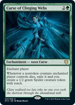 Curse of Clinging Webs (MIC) #25 Rare Commander: Innistrad: Midnight Hunt Magic: The Gathering: 2021