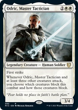 Odric Master Tactician (MIC) #90 Rare (Lightly Played) Commander: Innistrad: Midnight Hunt Magic: The Gathering: 2021