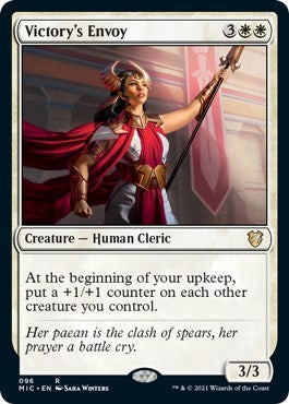 Victorys Envoy (MIC) #96 Rare (Lightly Played) Commander: Innistrad: Midnight Hunt Magic: The Gathering: 2021