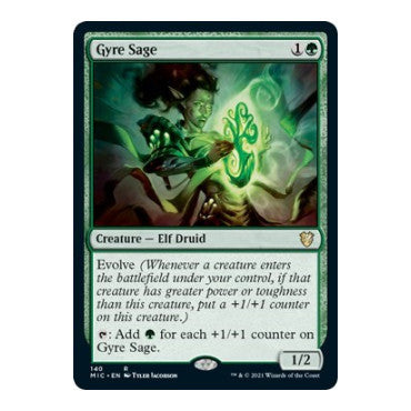 Gyre Sage (MIC) #140 Rare (Lightly Played) Commander: Innistrad: Midnight Hunt Magic: The Gathering: 2021