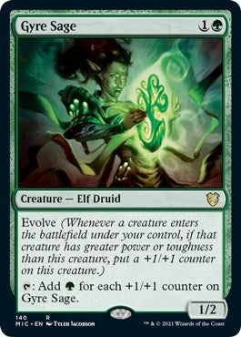Gyre Sage (MIC) #140 Rare (Lightly Played) Commander: Innistrad: Midnight Hunt Magic: The Gathering: 2021