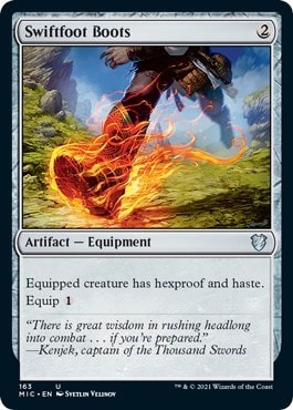 Swiftfoot Boots (MIC) #163 Uncommon (Lightly Played) Commander: Innistrad: Midnight Hunt Magic: The Gathering: 2021
