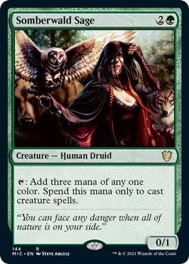 Somberwald Sage (MIC) #144 Rare (Lightly Played) Commander: Innistrad: Midnight Hunt Magic: The Gathering: 2021