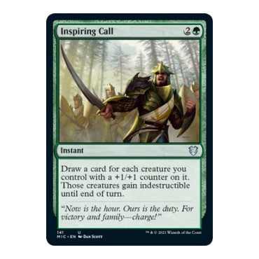 Inspiring Call (MIC) #141 Uncommon (Lightly Played) Commander: Innistrad: Midnight Hunt Magic: The Gathering: 2021