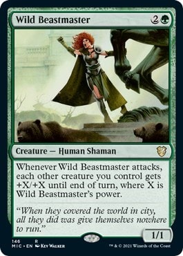Wild Beastmaster (MIC) #146 Rare (Lightly Played) Commander: Innistrad: Midnight Hunt Magic: The Gathering: 2021