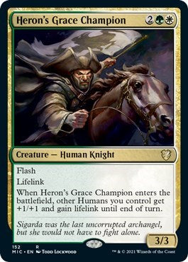 Herons Grace Champion (MIC) #152 Rare (Lightly Played) Commander: Innistrad: Midnight Hunt Magic: The Gathering: 2021