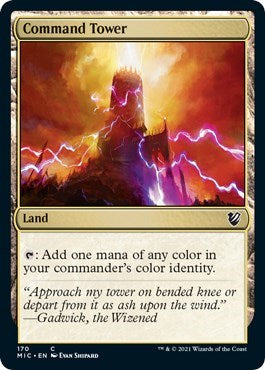 Command Tower (MIC) #170 Common (Lightly Played) Commander: Innistrad: Midnight Hunt Magic: The Gathering: 2021