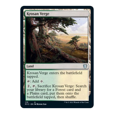 Krosan Verge (MIC) #175 Uncommon (Lightly Played) Commander: Innistrad: Midnight Hunt Magic: The Gathering: 2021