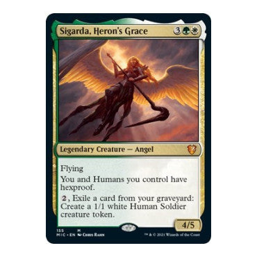 Sigarda, Heron's Grace (MIC) #155 Mythic Rare (Lightly Played) Commander: Innistrad: Midnight Hunt Magic: The Gathering: 2021