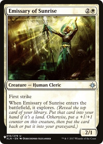 Emissary of Sunrise (LIST) #XLN-10 Uncommon (Lightly Played) The List Reprints Magic: 2026