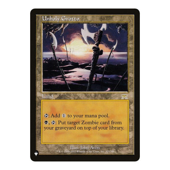 Unholy Grotto (LIST) #327/350 Rare (Lightly Played) The List Reprints Magic: The Gathering: 2026