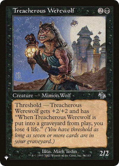 Treacherous Werewolf (LIST) #JUD-76 Common (Lightly Played) The List Reprints Magic: 2026