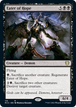Eater of Hope (MIC) #115 Rare (Lightly Played) Commander: Innistrad: Midnight Hunt Magic: The Gathering: 2021
